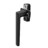 Rounded-Grip Casement Window Handle with Concealed Fixing Plate