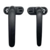 Rounded Lever Window Handle with Integrated Roller Catch