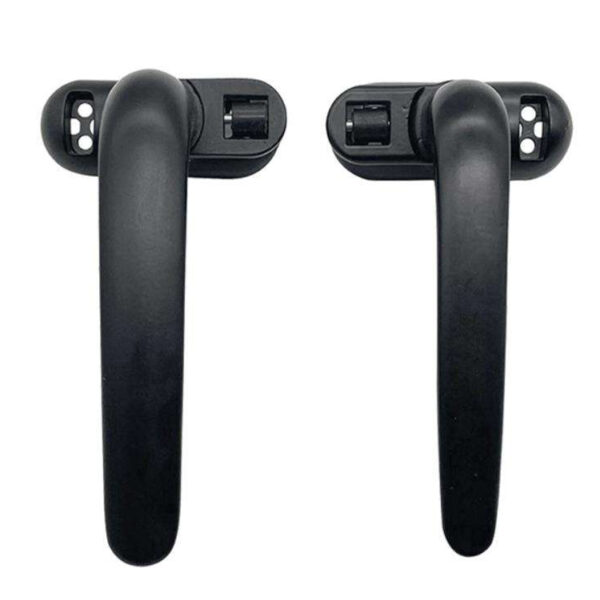 Rounded Lever Window Handle with Integrated Roller Catch