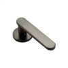 Rounded Paddle Lever Door Handle on Compact Round Rose