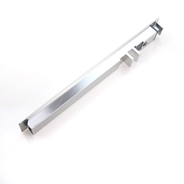 Silver Recessed Touch Lock with Twin Rear Engagement Tabs