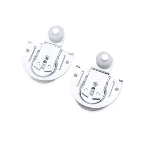 Sliding Closet Door Roller and Guide Hardware Set with Cup Pulls