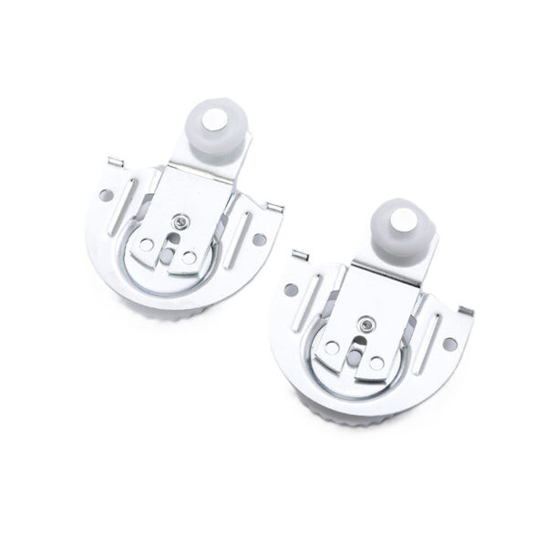 Sliding Closet Door Roller and Guide Hardware Set with Cup Pulls