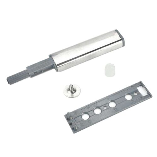 Slim Push-to-Open Door Latch with Telescoping Plunger