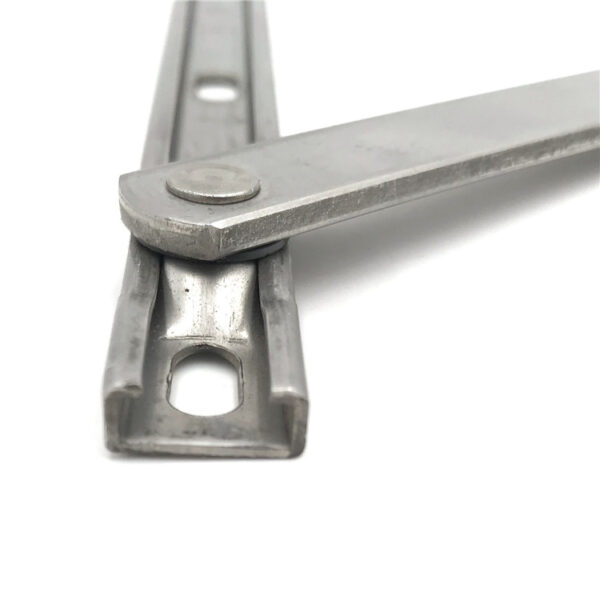 Slotted-Arm Window Friction Stay with Extended Guide Track