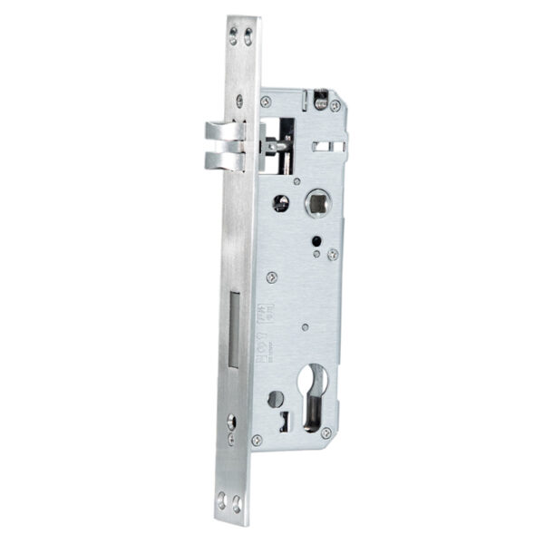 Split-Latch Multipoint Mortise Lock with Narrow Faceplate
