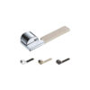 Stitched-Grip Lever Door Handle with Raised Square Base