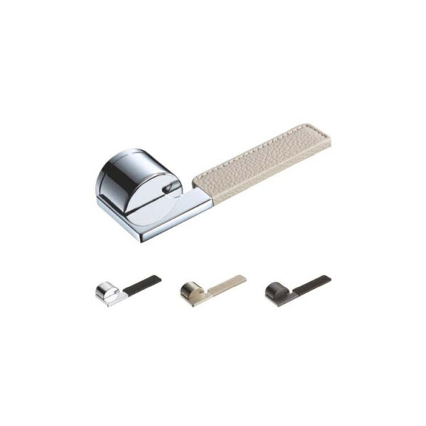 Stitched-Grip Lever Door Handle with Raised Square Base