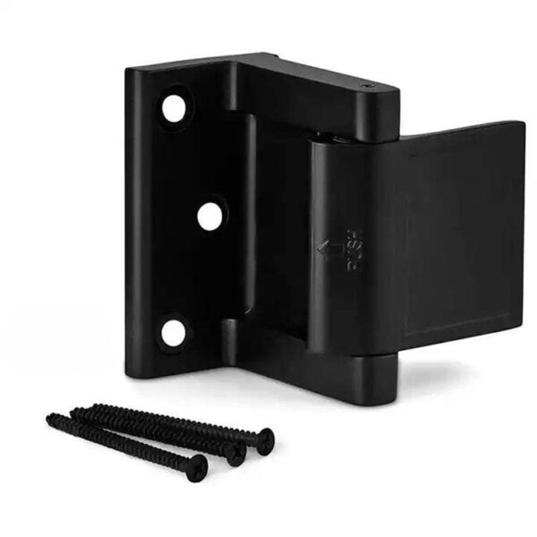 Surface-Mounted Push Paddle Door Latch with Wide Press Plate