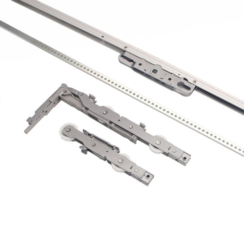 Tilt-and-Slide Door Hardware Kit with Twin Roller Carriages