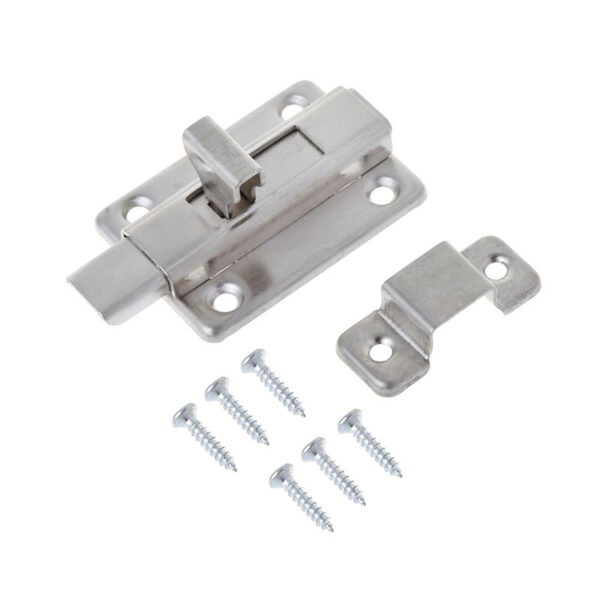 Wide T-Tab Surface Slide Bolt Lock with Low-Profile Keeper