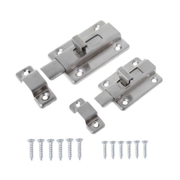 Wide T-Tab Surface Slide Bolt Lock with Low-Profile Keeper
